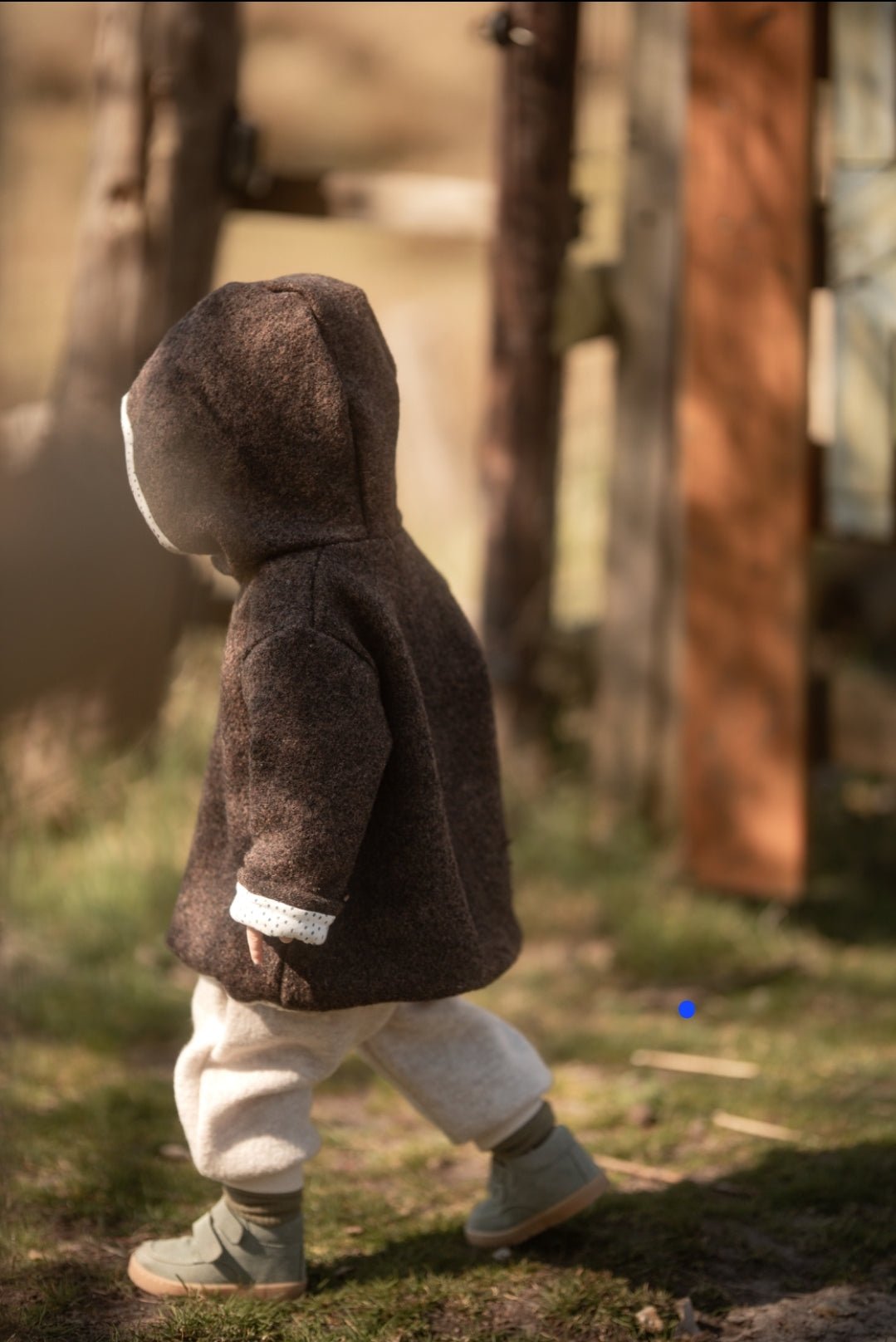 Wollwalkjacke für Kinder Gr. 0 - 3 Monate bis 10 Jahre rost meliert - Vintageliebe® Mein ShopWalkjacke aus 100& Schafwolle